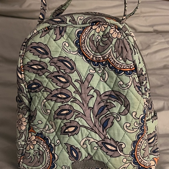 Vera Bradley Mint Paisley Backpack - Picture 1 of 4